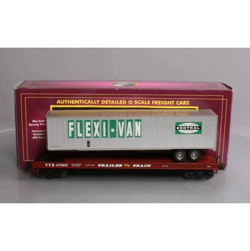 Trains*MTH 20-98680 New York Central Flat Car w/ 48' Trailer #470905 - Model Train Junction: Quality Parts and Art Supplies