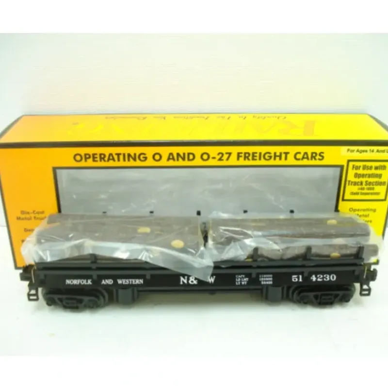 Trains*MTH 30-79257 Norfolk & Western Operating Flat Car - Model Train Junction: Quality Parts and Art Supplies