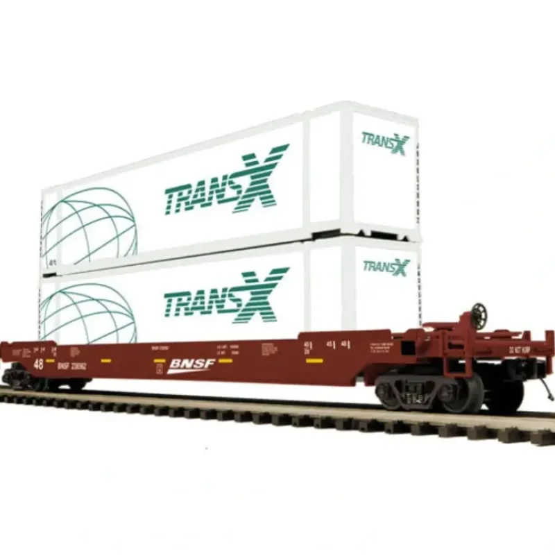 Trains*MTH 20-95093 O BNSF Husky Stack Car #668375 - Model Train Junction: Quality Parts and Art Supplies