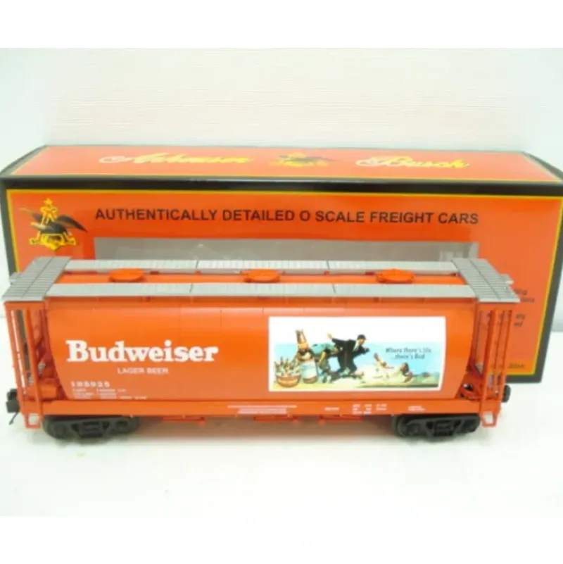 Trains*MTH 20-97686 O Budweiser 3-Bay Cylindrical Hopper #195925 - Model Train Junction: Quality Parts and Art Supplies