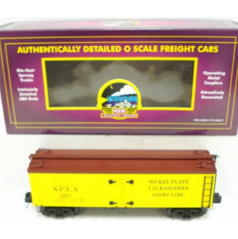 Trains*MTH 20-94328 O Gauge Nickel Plate Lackawanna 36" Woodsided Refrigerator Car #310 - Model Train Junction: Quality Parts and Art Supplies