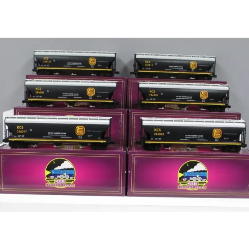 Trains*MTH 20-90439 O Kansas City Southern 3-Bay Centerflow Hopper Car Set (Set of 6) - Model Train Junction: Quality Parts and Art Supplies