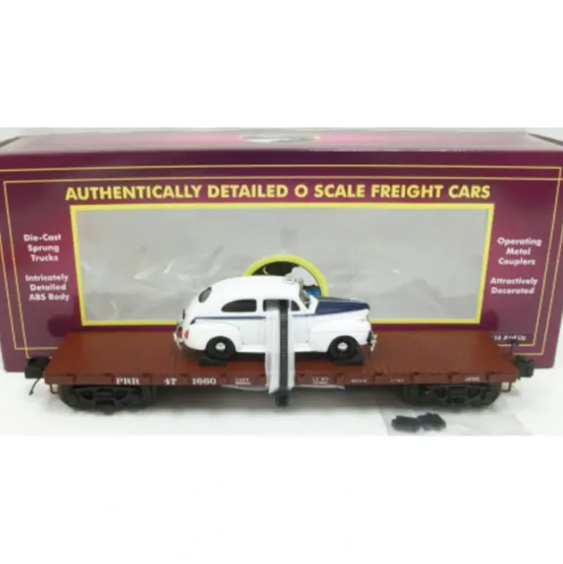 Trains*MTH 20-98684 PRR #471660 Wood Flatcar w/1 Ford Sedan - Model Train Junction: Quality Parts and Art Supplies