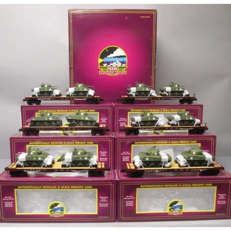Trains*MTH 20-90433 Santa Fe 60 Flat Car Set with Sherman Tanks - Model Train Junction: Quality Parts and Art Supplies