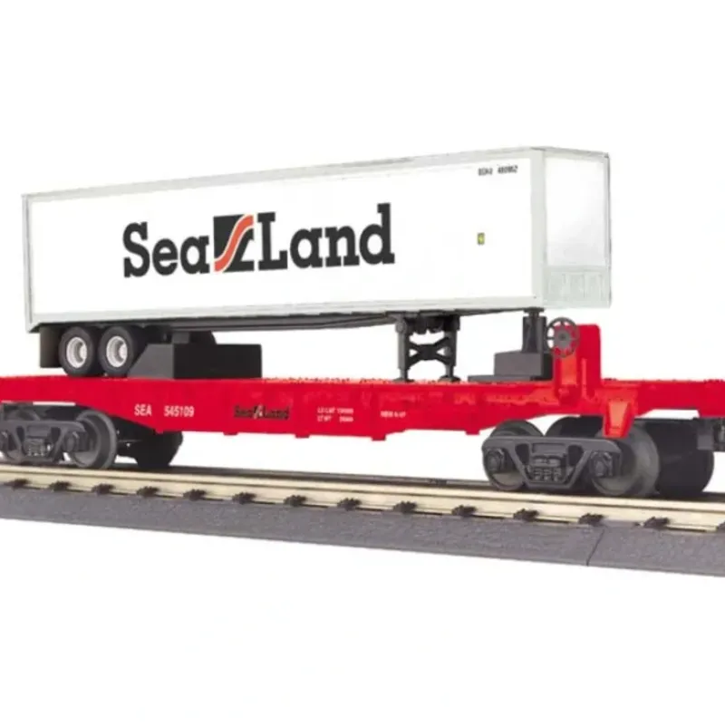 Trains*MTH 30-76356 Sealand Flat Car w/Trailer - Model Train Junction: Quality Parts and Art Supplies
