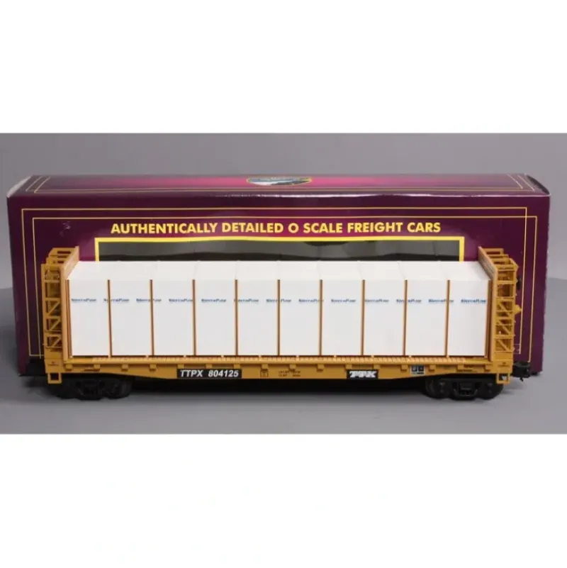 Trains*MTH 20-98662 TTX Flat Car w/Bulkheads w/Covered Wood Load V2 - Model Train Junction: Quality Parts and Art Supplies