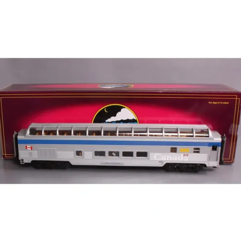 Trains*MTH 20-67118 VIA 70' ABS Full Length Vista Dome Passenger Car (Smooth) - Model Train Junction: Quality Parts and Art Supplies