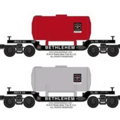 RMT 965194 Bethlehem Steel/Steelton Depressed Center Flat Cars (Pack of 2) - Model Train Junction: Quality Parts and Art Supplies Best