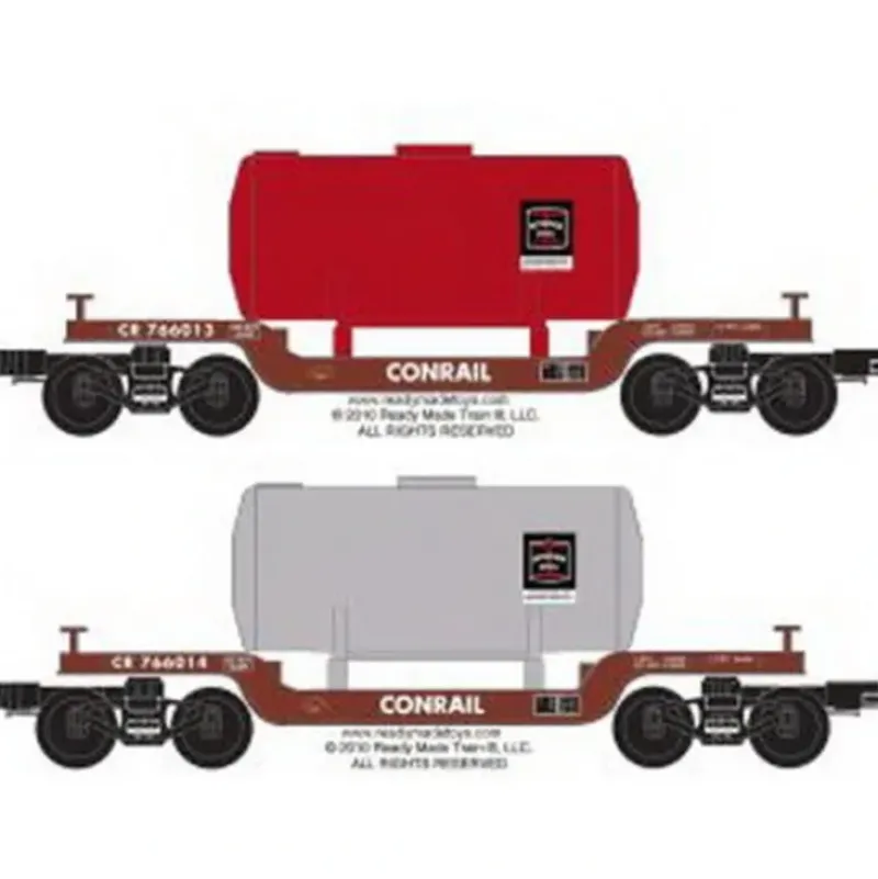 RMT 96505 O Conrail Depressed Center Flat Car (Set of 2) - Model Train Junction: Quality Parts and Art Supplies Clearance