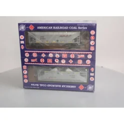 RMT 96228 O Gauge BNSF 3-Rail 2-Bay Hopper w/Coal Load (Pack of 2) - Model Train Junction: Quality Parts and Art Supplies Sale
