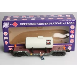 RMT 96511 O Gauge Long Island Depressed-Center Flatcar No. 4 w/Tank - Model Train Junction: Quality Parts and Art Supplies Hot