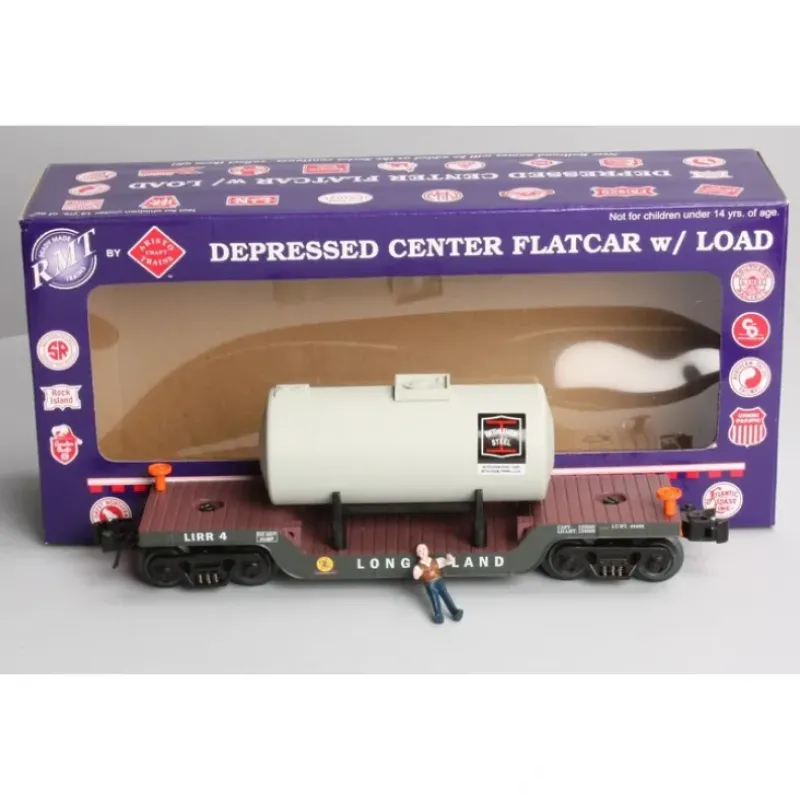 RMT 96511 O Gauge Long Island Depressed-Center Flatcar No. 4 w/Tank - Model Train Junction: Quality Parts and Art Supplies Hot