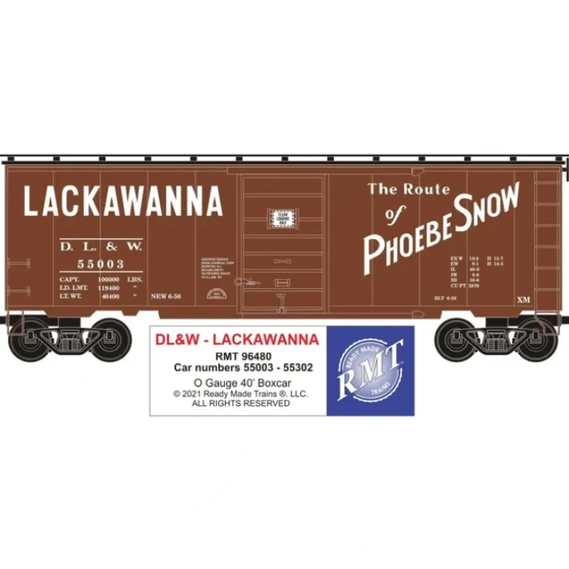 RMT 96480 O Lackawanna Phoebe Show Boxcar - Model Train Junction: Quality Parts and Art Supplies Best