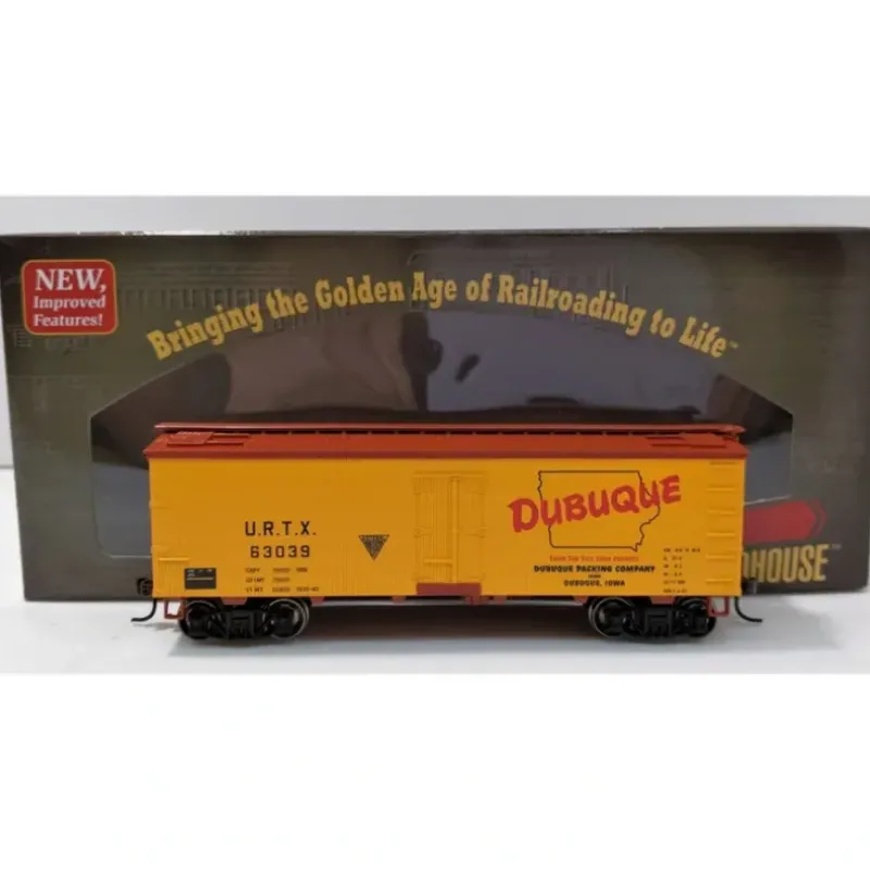 Roundhouse 85496 HO Dunbuque Packing Co. 36' Meat Reefer URTX #63039 - Model Train Junction: Quality Parts and Art Supplies Discount