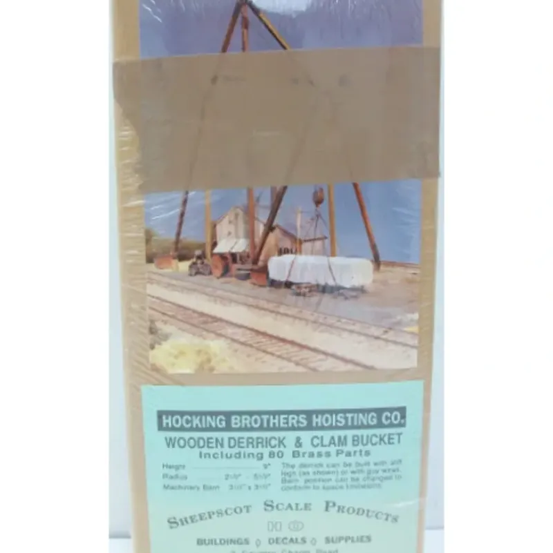 Sheepscot Scale Products 1063 HO Wooden Derrick & Clam Bucket Building Kit - Model Train Junction: Quality Parts and Art Supplies New
