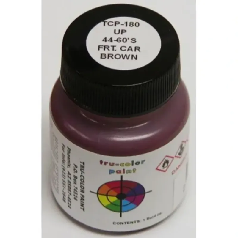Tru-Color Paint, TCP-180, Air Brush Ready, UP '44-'60s Freight Car Brown, 1oz - Model Train Junction: Quality Parts and Art Supplies Hot