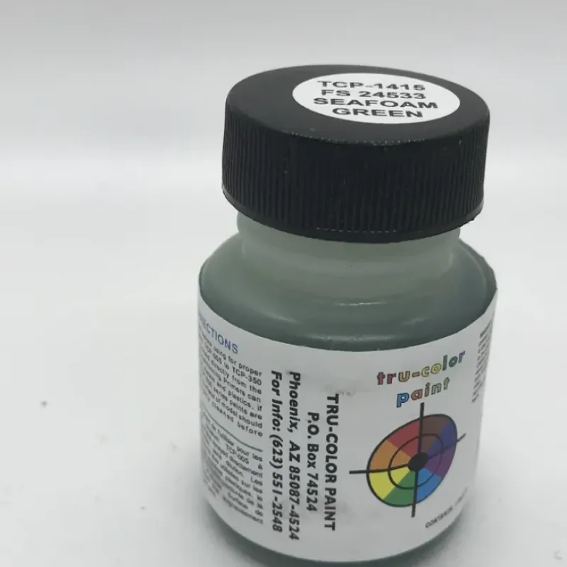 Tru-Color Paint, TCP-1415, Air Brush Ready, FS 24533 Seafoam Green, 1 oz - Model Train Junction: Quality Parts and Art Supplies Clearance