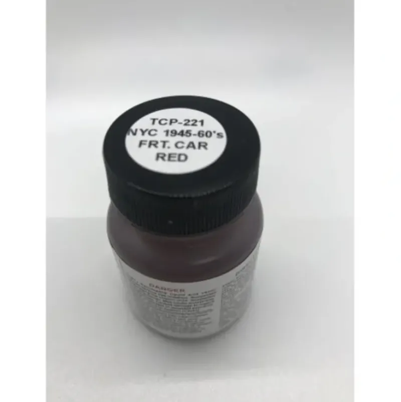 Tru-Color Paint, TCP-221, AirBrush Ready, NYC '45-'50 Freight Car Red, 1oz - Model Train Junction: Quality Parts and Art Supplies Sale
