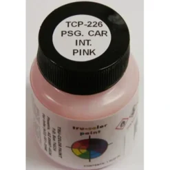 Tru-Color Paint, TCP-226, Airbrush Ready, Passenger Car Interior Light Pink, 1 oz - Model Train Junction: Quality Parts and Art Supplies New