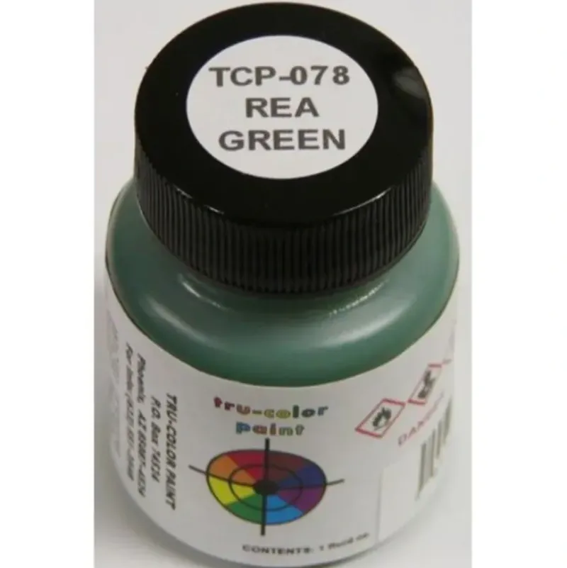 Tru-Color Paint, TCP-078, Airbrush Ready, Railway Express Agency Green, 1 oz - Model Train Junction: Quality Parts and Art Supplies Online