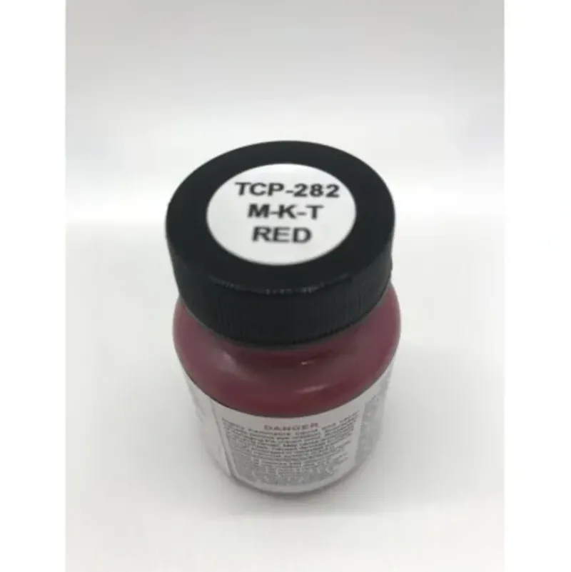 Tru-Color Paint, TCP-282, Airbrush Ready, M-K-T Red, 1 oz - Model Train Junction: Quality Parts and Art Supplies New