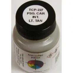 Tru-Color Paint, TCP-227, Airbrush Ready, Passenger Car Interior Light Tan, 1 oz - Model Train Junction: Quality Parts and Art Supplies Clearance
