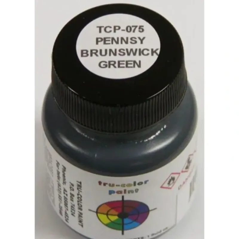 Tru-Color Paint, TCP-075, Airbrush Ready, PRR Brunswick Green, 1 oz - Model Train Junction: Quality Parts and Art Supplies New