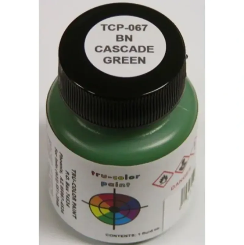 Tru-Color Paint, TCP-067, Airbrush Ready, Burlington Northern Cascade Green, 1 oz - Model Train Junction: Quality Parts and Art Supplies Hot