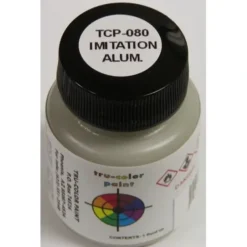 Tru-Color Paint, TCP-080, Airbrush Ready, Imitation Aluminum, 1 oz - Model Train Junction: Quality Parts and Art Supplies Online