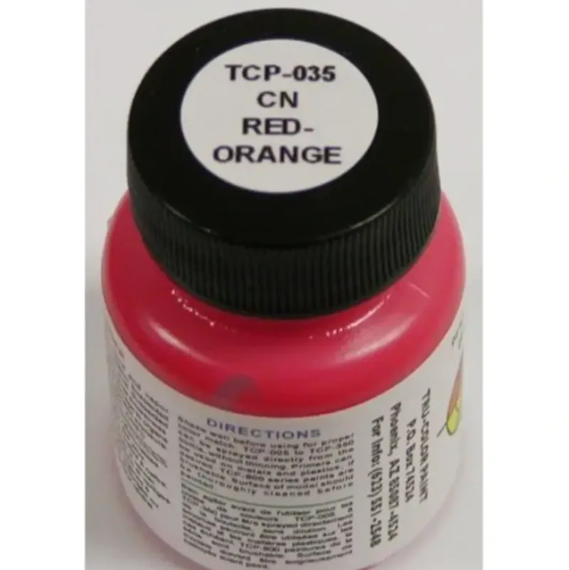 Tru-Color Paint, TCP-035, Airbrush Ready, Canadian National Red/Orange, 1 oz - Model Train Junction: Quality Parts and Art Supplies New