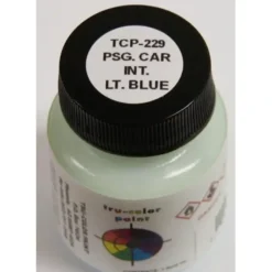 Tru-Color Paint, TCP-229, Airbrush Ready, Passenger Car Interior Light Blue, 1 oz - Model Train Junction: Quality Parts and Art Supplies Online