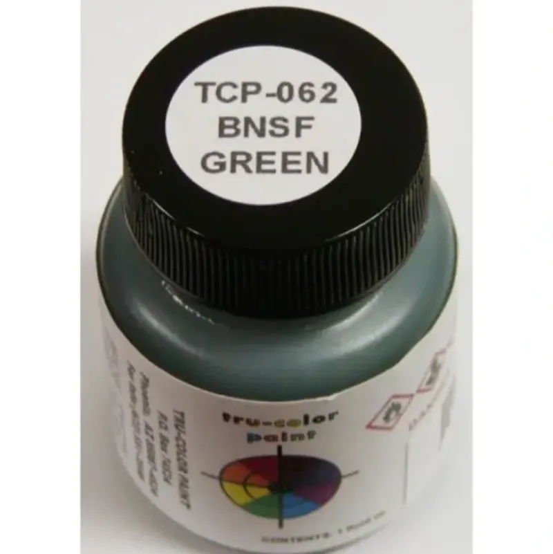 Tru-Color Paint, TCP-062, Airbrush Ready, BNSF Green, 1 oz - Model Train Junction: Quality Parts and Art Supplies Discount