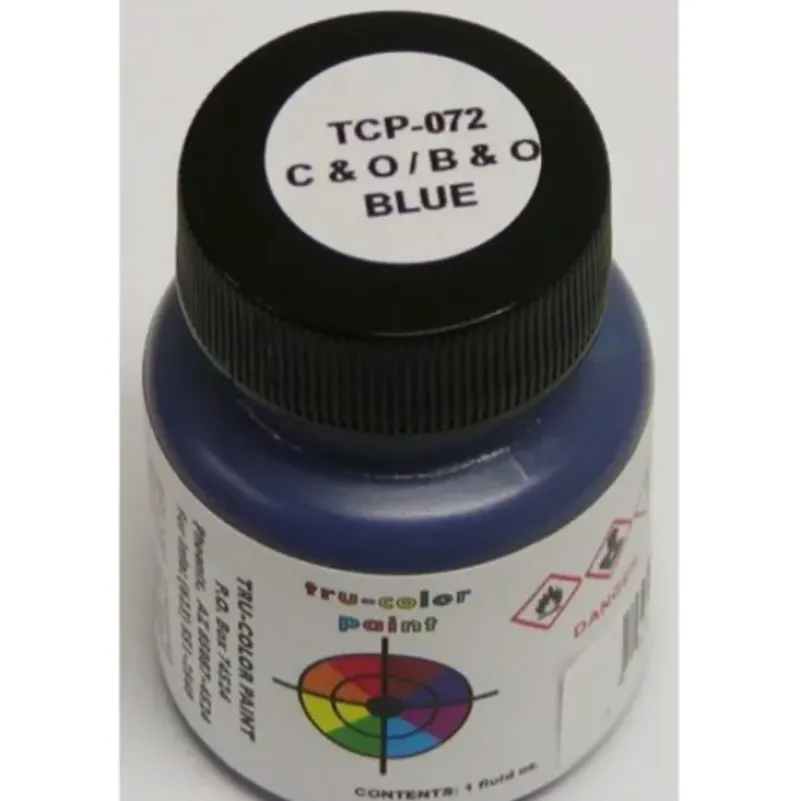 Tru-Color Paint, TCP-072, Airbrush Ready, C&O/B&O Blue, 1 oz - Model Train Junction: Quality Parts and Art Supplies Hot