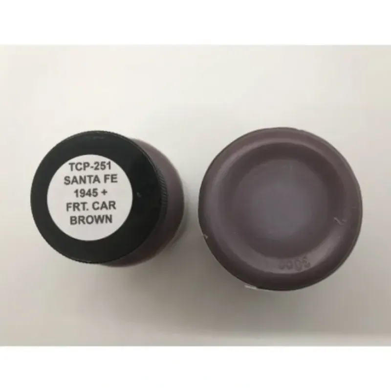 Tru-Color Paint, TCP-251, Airbrush Ready, Freight SF '45+Freight Car Brown, 1 oz - Model Train Junction: Quality Parts and Art Supplies Sale