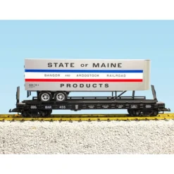 USA Trains R17046 G Scale Bangor & Aroostook Piggyback Flatcar #456 w/ Trailer LN/Box - Model Train Junction: Quality Parts and Art Supplies
