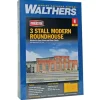 Walthers 933-3260 N 3-Stall Modern Roundhouse Building Kit - Model Train Junction: Quality Parts and Art Supplies Best