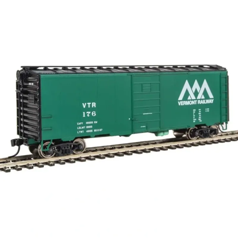 Walthers Mainline, HO Scale, 910-1438, 40' PS-1 Box Car, Vermont Railway , #192 - Model Train Junction: Quality Parts and Art Supplies Best