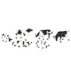 Williams 33153 Black & White Cows (Set of 6) - Model Train Junction: Quality Parts and Art Supplies Best