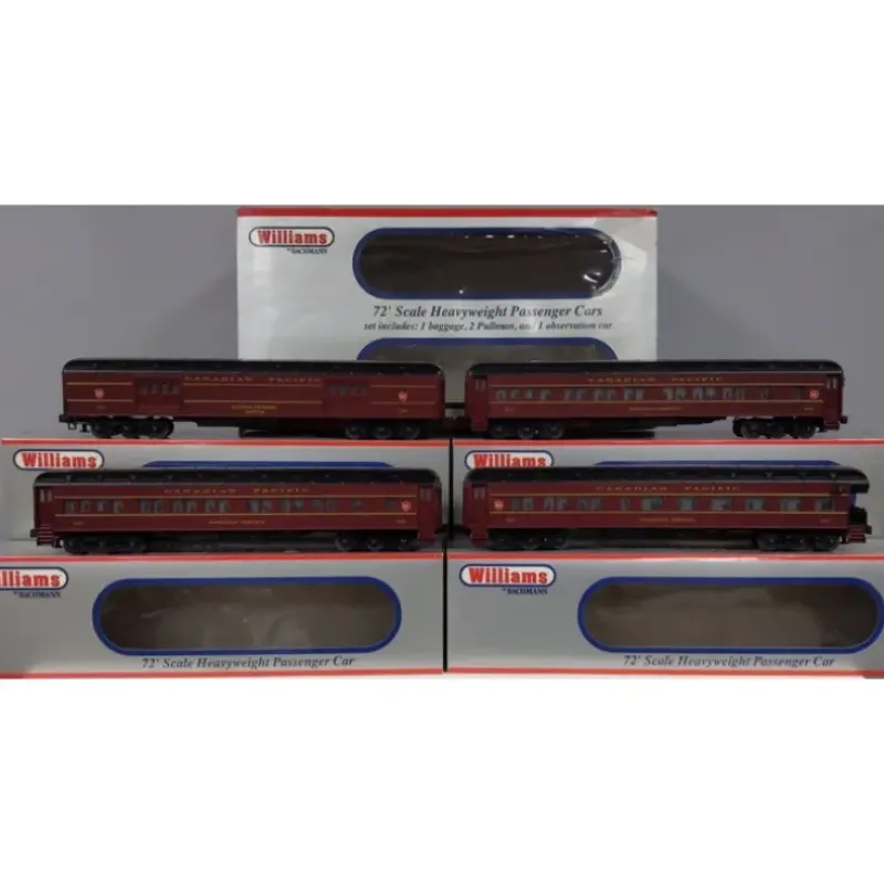 Williams 43351 Canadian Pacific 72 Ft. Heavyweight Passenger Cars (Set of 4) - Model Train Junction: Quality Parts and Art Supplies Hot
