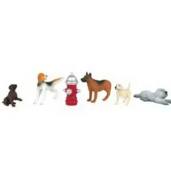 Williams 33158 Dogs with Fire Hydrant Figures (Set of 6) - Model Train Junction: Quality Parts and Art Supplies Best