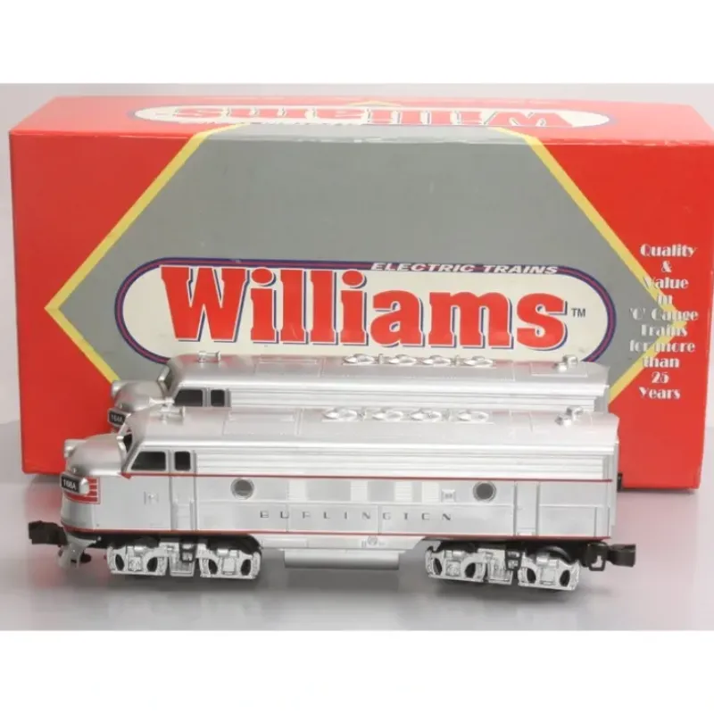 Williams 20704 O Gauge CB&Q F7 A-A Powered & Dummy Diesel Locomotive Set - Model Train Junction: Quality Parts and Art Supplies New