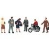 Williams 33151 O Townspeople with Motorcycle Figures (Set of 7) - Model Train Junction: Quality Parts and Art Supplies New
