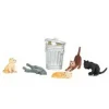 Williams 33157 Set of 6 Cats w/Garbage Can - Model Train Junction: Quality Parts and Art Supplies Online