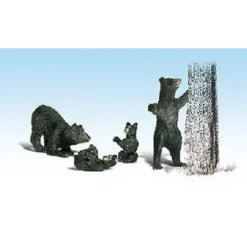 Woodland Scenics A2551 G Scenic Accents Harry Bear & Family Figures (Set of 4) - Model Train Junction: Quality Parts and Art Supplies Clearance