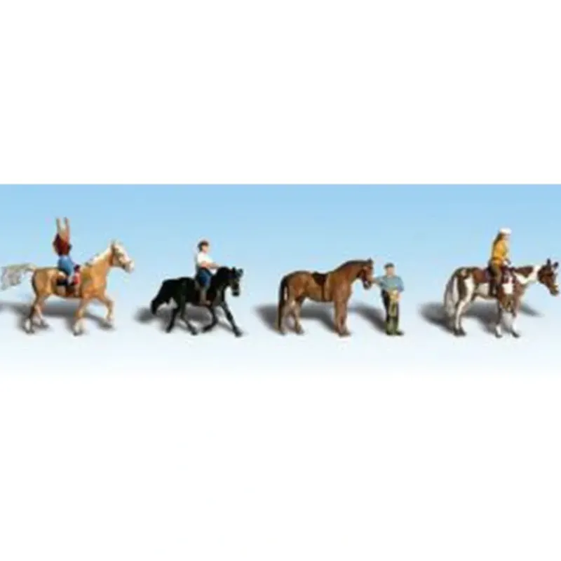 Woodland Scenics A1889 HO Horseback Riders & Horse Figures - Model Train Junction: Quality Parts and Art Supplies New