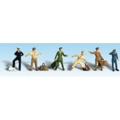 Woodland Scenics A1892 HO Scenic Accents Uniformed Traveler Figures (Set of 10) - Model Train Junction: Quality Parts and Art Supplies New