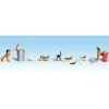 Woodland Scenics A1841 HO Scenic Accents Dogs and Cats Figures (Set of 12) - Model Train Junction: Quality Parts and Art Supplies Hot