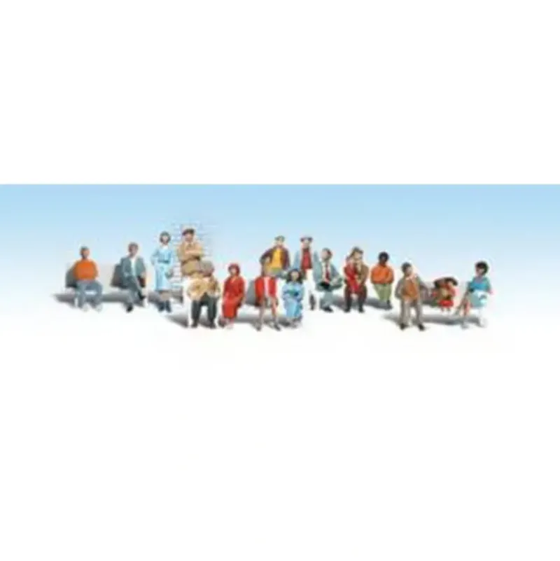 Woodland Scenics A1908 HO Scenic Accents Sixteen Passenger Figures (Set of 16) - Model Train Junction: Quality Parts and Art Supplies Online