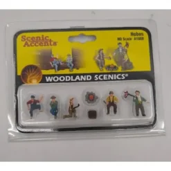 Woodland Scenics A1860 HO Scenic Accents Hobos People Figures (Set of 7) - Model Train Junction: Quality Parts and Art Supplies Discount