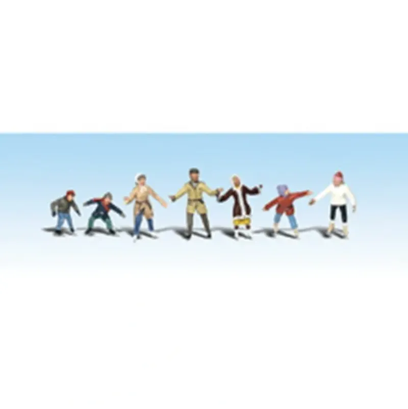 Woodland Scenics A1899 HO Scenic Accents Ice Skater Figures (Set of 7) - Model Train Junction: Quality Parts and Art Supplies Clearance